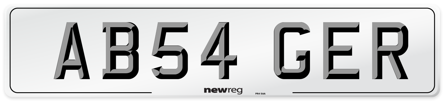 AB54 GER Number Plate from New Reg